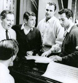 Don
                        Drysdale, Milton Berle, Sandy Koufax, Gene
                        Barry