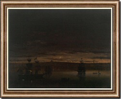 Boston Harbor at Night