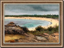 Cove with Beach and Church