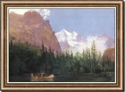 Indian Hunting from a Canoe