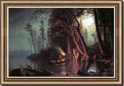 Lake Tahoe, Spearing Fish by Torchlight