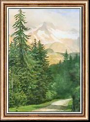 Landscape with Snow-Capped Mountains