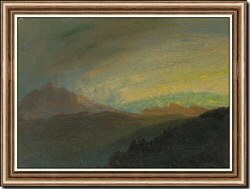 Mountain in Sunset Glow