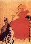 Steinlen - Girl and Three Kittens